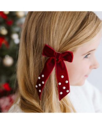 Girls' Velvet Coquette Bow Clip