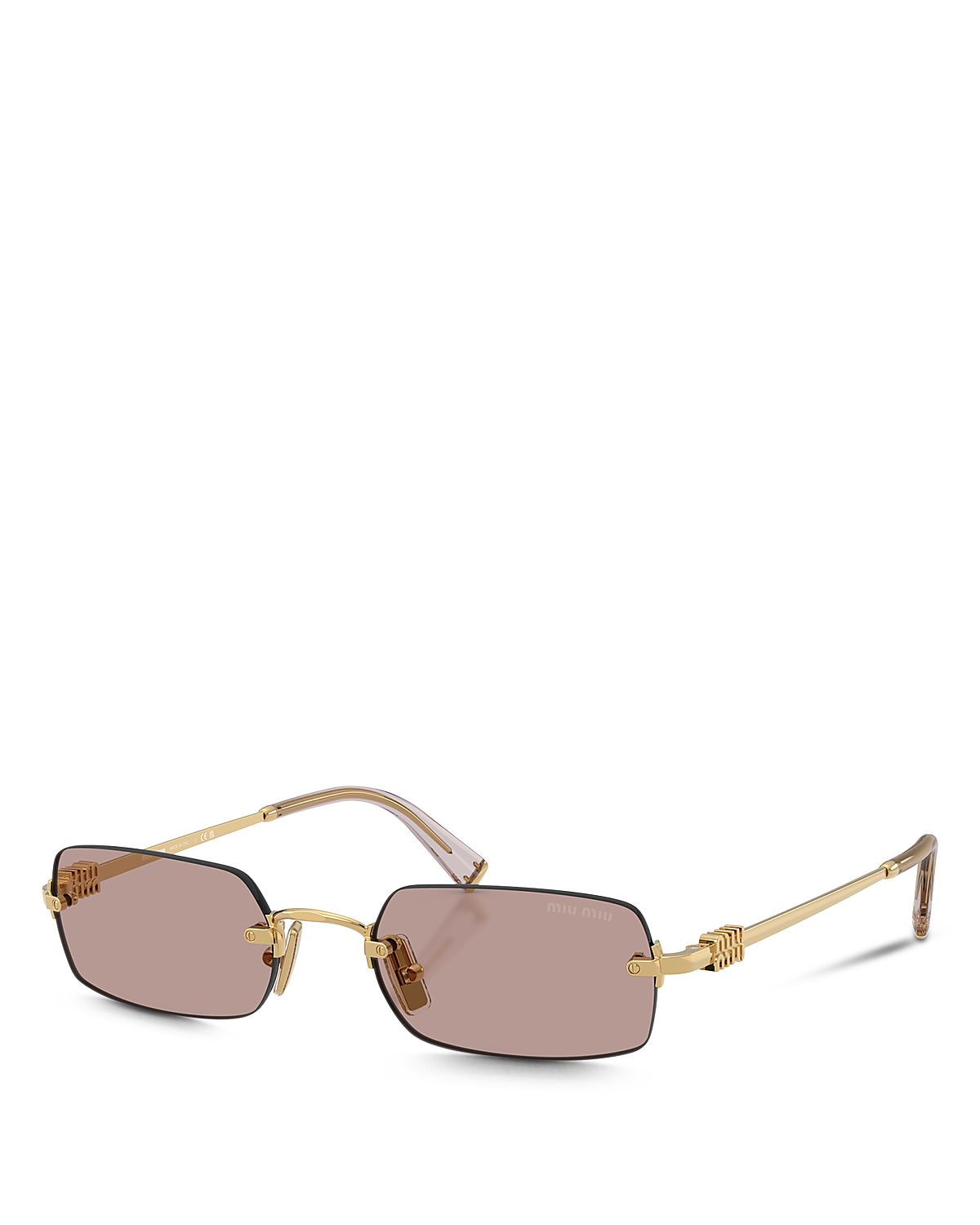 Miu Miu Rectangular Sunglasses, 52mm