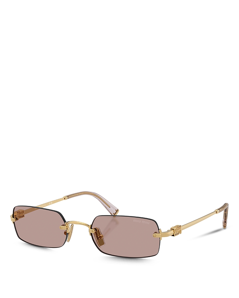 Miu Miu Rectangular Sunglasses, 52mm