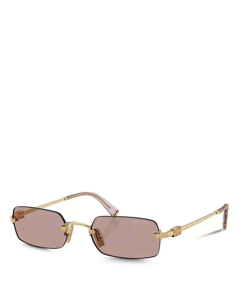 Miu Miu Rectangular Sunglasses, 52mm