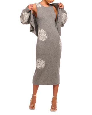 Luciana Lace Appliqu&amp;eacute; Midi Dress