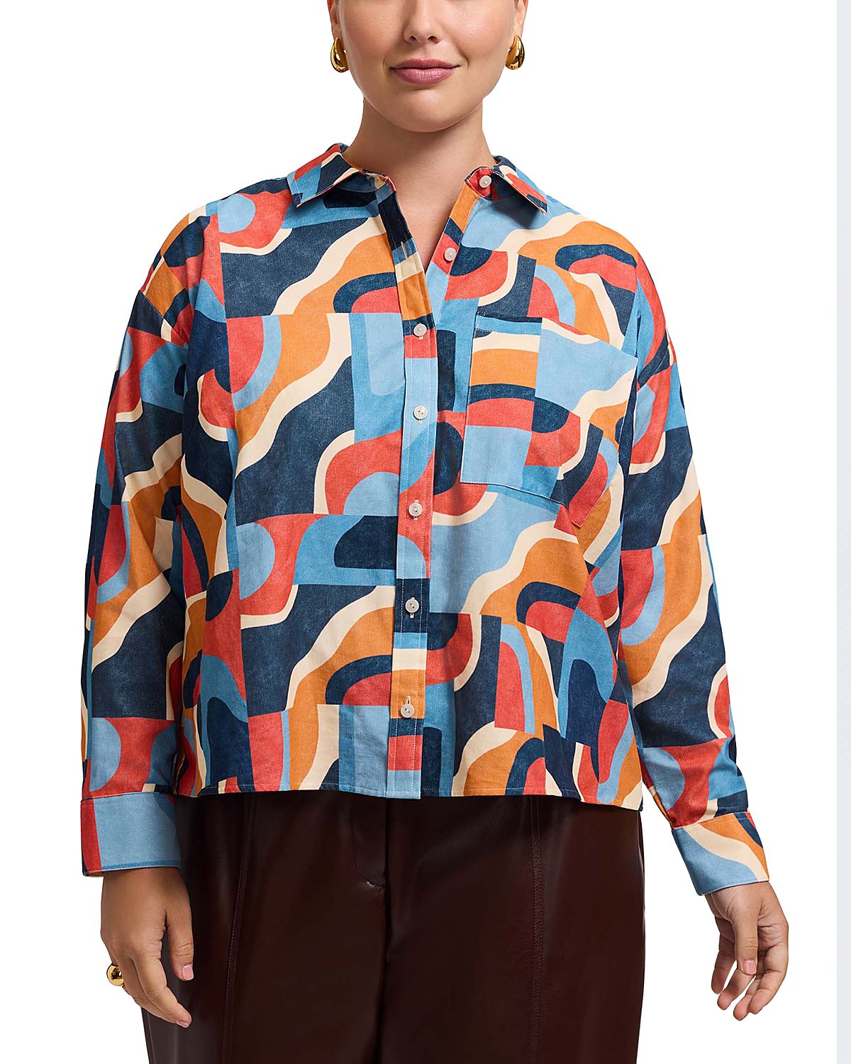 Foxcroft Plus Marina Corduroy Shirt
