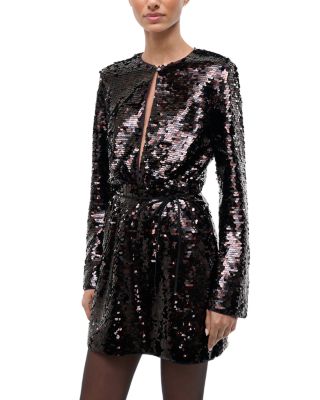Fifi Sequined Front Slit Dress
