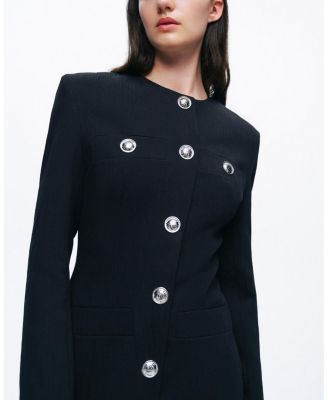 Padded Shoulder Mini Dress