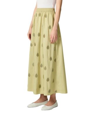  Beaded Embroidered Maxi Skirt