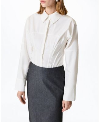 Back Slit Tailored Maxi Skirt