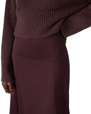 Midi Satin Bias Skirt