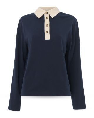 Contrast Collar Polo Shirt