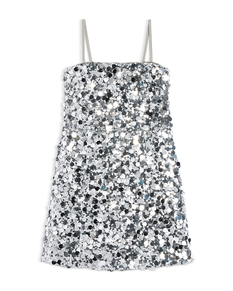 KatieJnyc Girls' Allover Mirror Sequin Dress - Big Kid