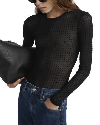 The Mesh Polka Dot Top