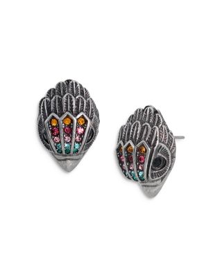 Multicolor Pav&eacute; Eagle Stud Earrings