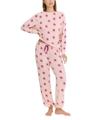 Star Seeker Lounge Set in Soft Pink Stars