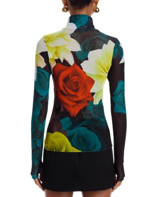 Zadie Floral Mesh Top