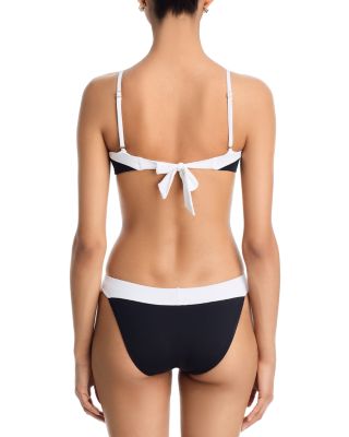 Color Blocked Bandeau Bikini Top & Color Blocked Basic Bikini Bottom - Exclusive