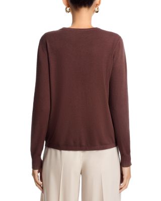 Faux Suede Crewneck Sweater