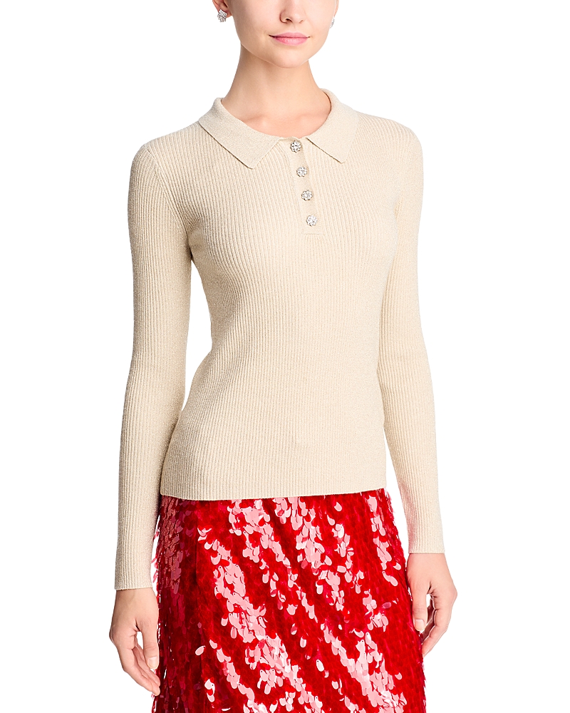 T Tahari Polo Collar Sweater
