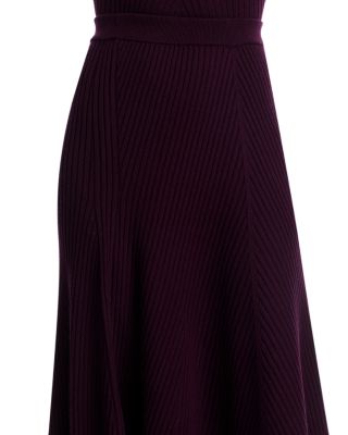 Ribbed Knit Midi Skirt