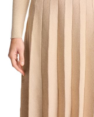 Pleated Metallic Threaded Dress