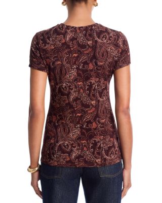 Ressi Etched Paisley Print Tee