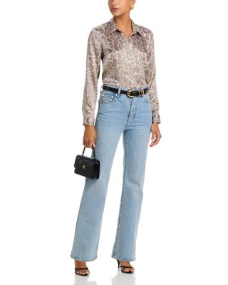 Tyler Silk Printed Split Neck Blouse