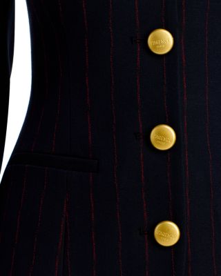 Alice Pinstripe Off Shoulder Blazer & Rebel Pants