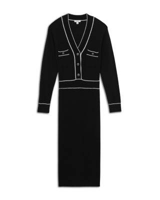 Lorrie Button Front Knitted Midi Dress