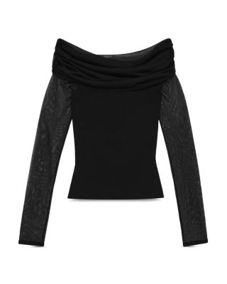 Angie Mesh Bardot Top