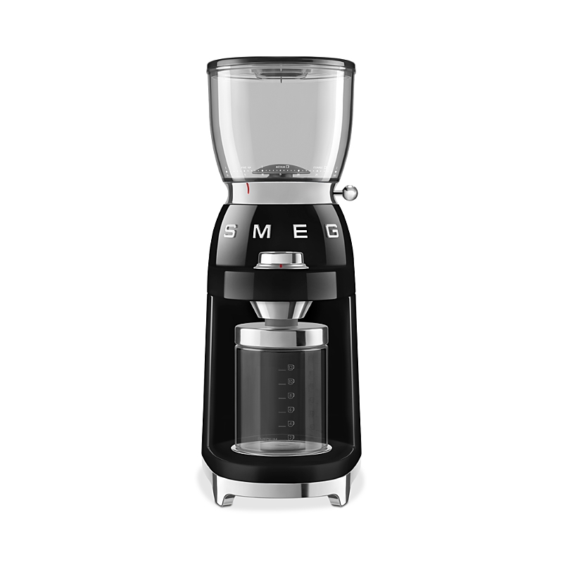 Smeg Black Cgf11 Stainless-steel Coffee Grinder In Black