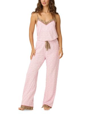 x PQ Swim Contrast Trim Floral Cami &amp; Pant Pajama Set