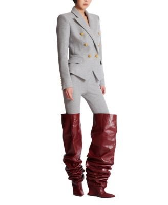  Cotton Knit 6-Button Jacket