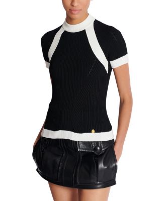  Short-Sleeved Knit Top