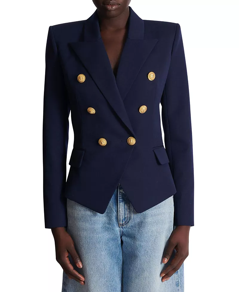 Balmain Fitted Wool 6-Button Jacket