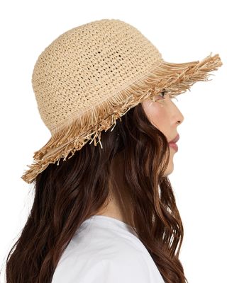 Joni Fringed Crochet Packable Bucket Hat