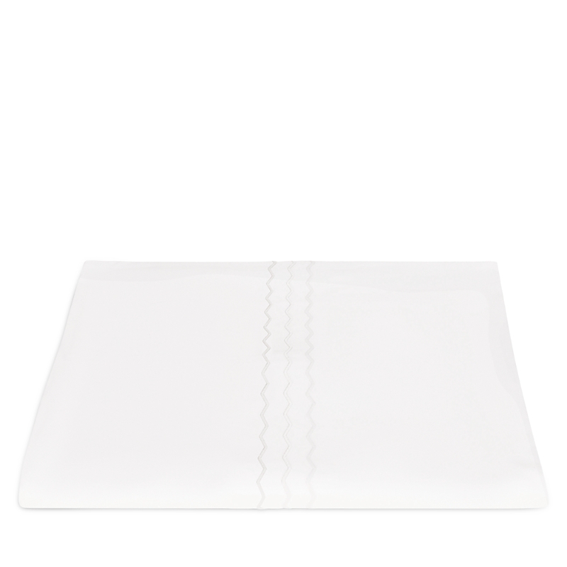 Matouk Axel Embroidered Duvet Cover In White