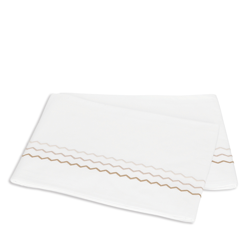 Matouk Axel Flat Sheet, Full/queen In White