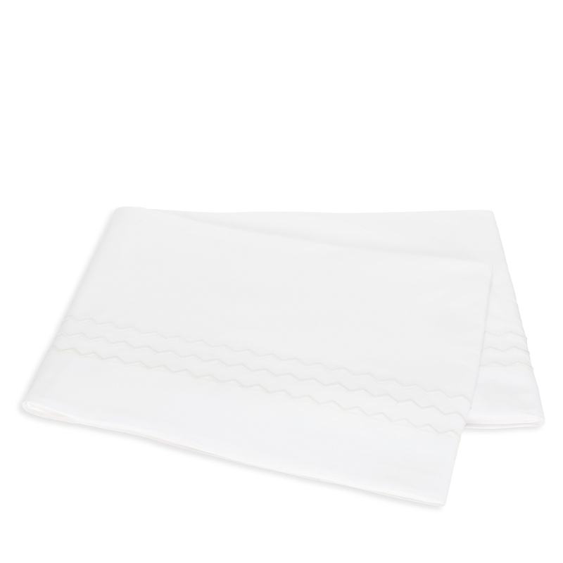 Matouk Axel Flat Sheet, Full/queen In White