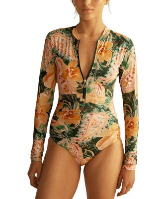 IBISCO Ruched Long Sleeve One Piece