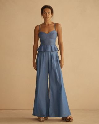 CAMBRICO&nbsp;Stitch Detail Peplum Top