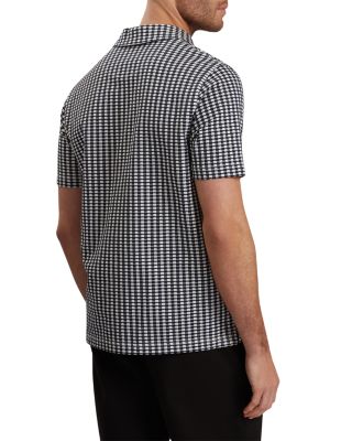 Matejo Mini Check Open Neck Polo Shirt