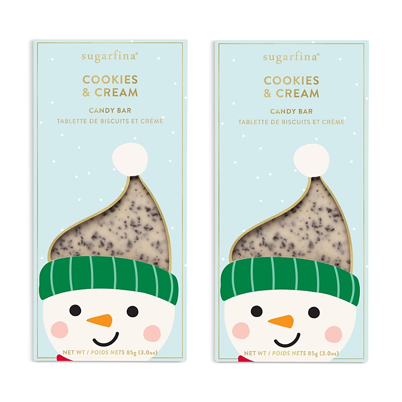 Sugarfina Cookies & Cream White Chocolate Bar, Set Of 2 In Blue