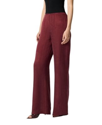  Floral Fluid Tailored Wide-Leg Pants