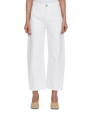 Beau Seamed High Rise Jeans in Paper White
