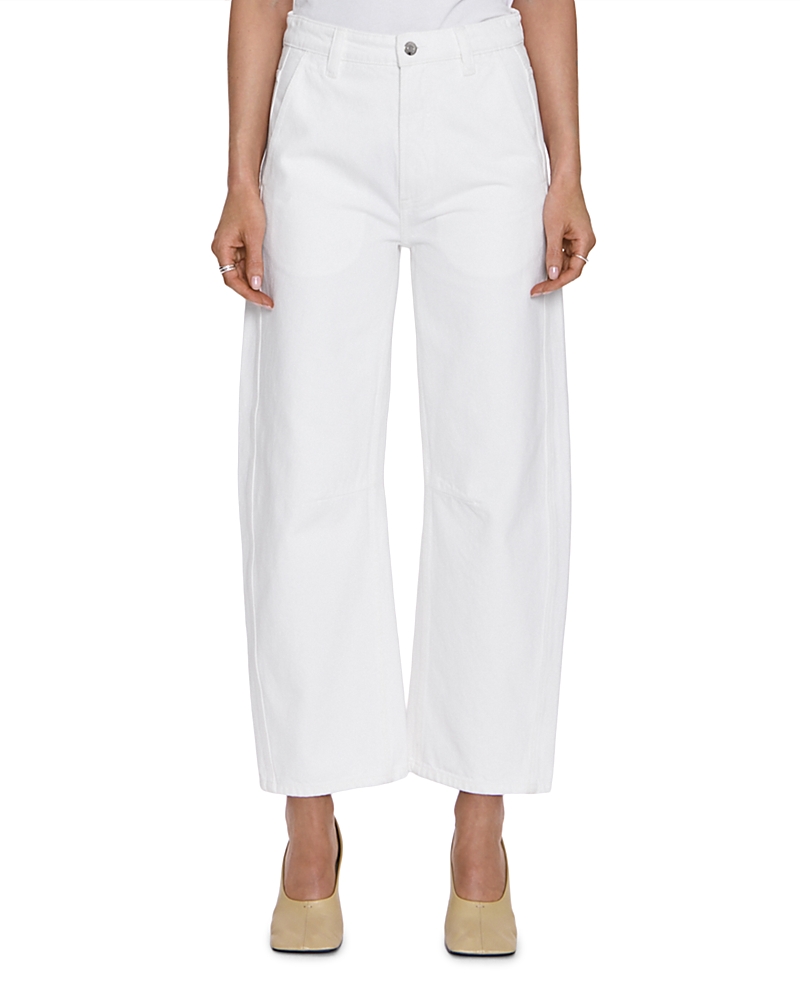 Pistola Beau Seamed High Rise Jeans in Paper White
