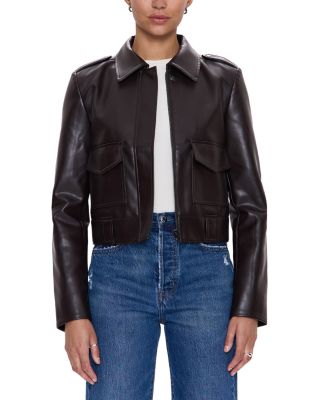 Bex Shrunken Faux Leather Jacket