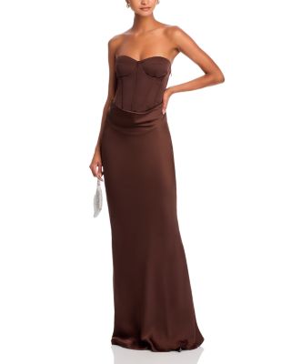Satin Corset Maxi Dress