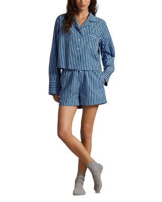 Cropped Shirt & Boxer Sleep Set