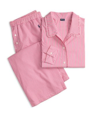 Scalloped Stitch Trim Pajama Set