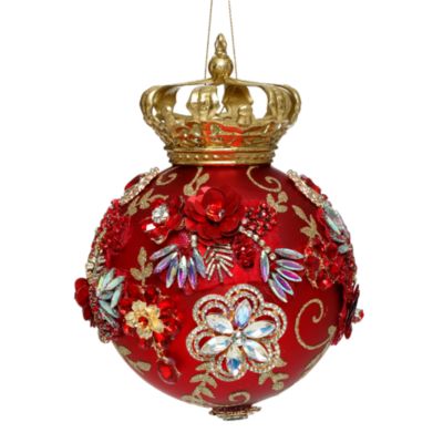 Crown Jewels Glass Ornament