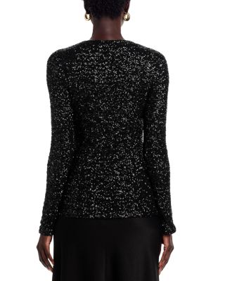 Lorynn Sequin Long Sleeve Top