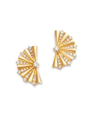 Diamond Earrings in 14K Yellow Gold, 0.75 tcw